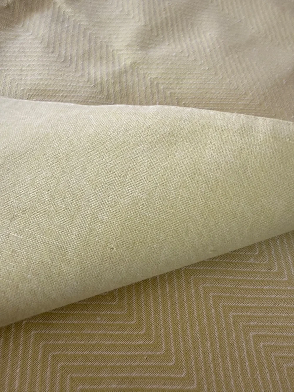 New set of 4 Light sage green cotton Chevron Placemats